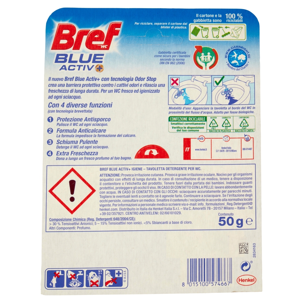 BREF WC Blue Activ+ Igiene 50 g